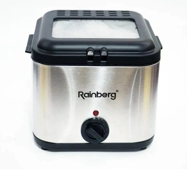 Електрична фритюрниця Rainberg RB-2219 з терморегулятором та кришкою для фрі 2.5л 3200Вт - Зображення 2
